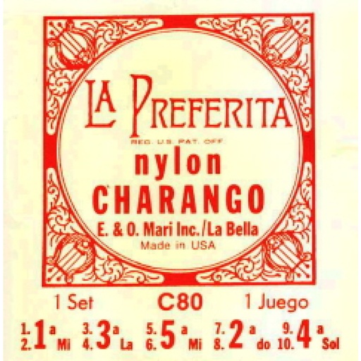 [3801398] Cordes Charango LA BELLA C-80