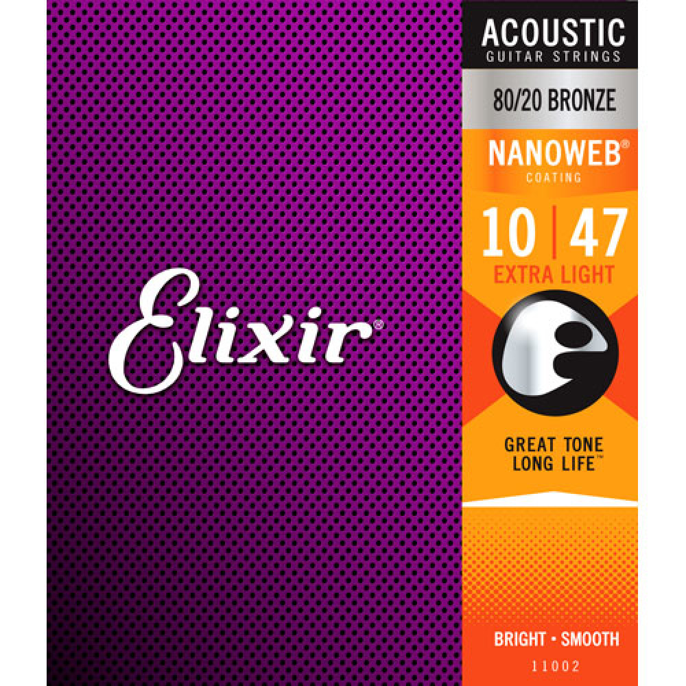 Corda Acústica ELIXIR NANOWEB 11002 (10-47)