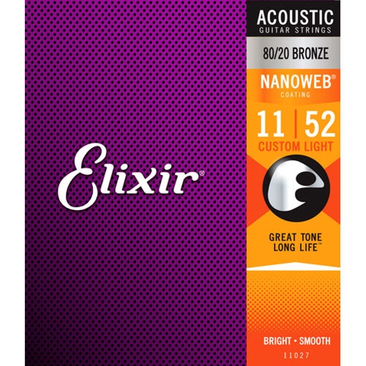 [3803502] Corda Acústica ELIXIR NANOWEB 11027 (11-52)