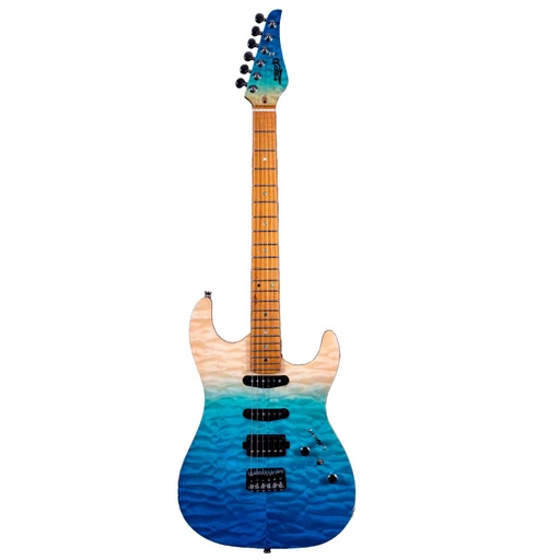 [5307038] Guitarra Eléctrica Jet JS1000-QTBL Azul Transparente