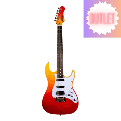 [ES001449] Guitarra Eléctrica Jet JS600-TRS-HSS Transparent Red