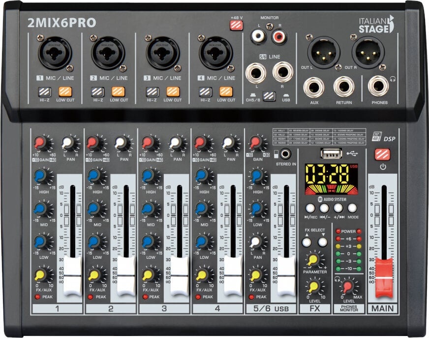 Italian Stage 2 MIX6 PRO Mixing Desk