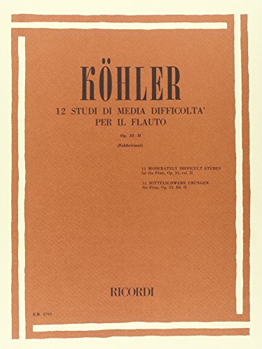 12 studi di media difficolta per il flauto op 33- II (RICORDI)
