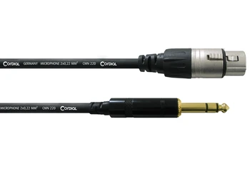 [ECLCFM3FV] Cable de audio CORDIAL estéreo XLR hembra/jack estéreo 3 m