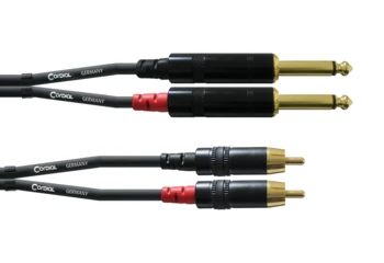 [ECLCFU15PC] Cable de audio CORDIAL doble jack mono/RCA 1,5 m