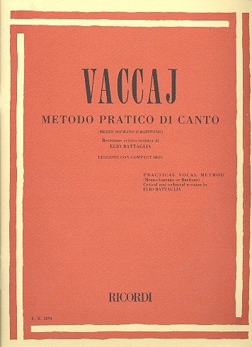 VACCAI.N. - METODO PRATICO DI CANTO MEZZO-BARITON(CD)