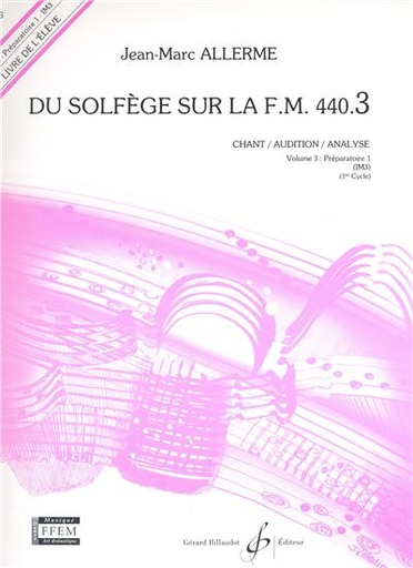 ALLERME.J.M. - DU SOLFEGE SUR LA FM 440.8(ELEVE:CHANT/AUD/ANAL)